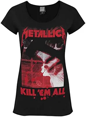 Buy Amplified Metallica Kill Em All Women's Charcoal T-Shirt • 19.95£