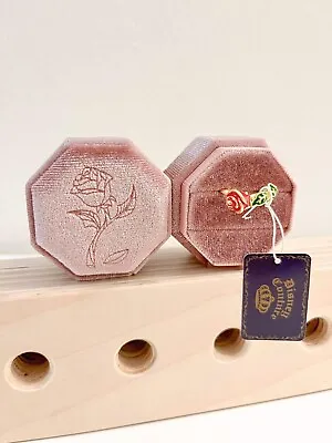 Buy Disney Couture Kingdom Beauty And The Beast Enchanted Red Rose Ring 14K Plated • 96.42£