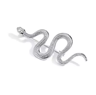 Buy Fashion Big Cool Snake Shape Brooch Silver Badge Pin Broach Jewelry Women Men • 1.82£
