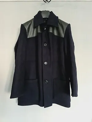 Buy Melton Donkey Jacket Mens Handmade 70% Wool Chor Coat Blazer Dark Navy 36-38/ S • 86£