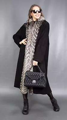 Buy 12327 Glamorous Real Leather Silver Fox Coat Fur Swinger Beautiful Look Size 4xl • 0.80£