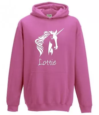 Buy Childrens Unicorn Hoody Personalised Kids Boys Girls Hoodie Sweatshirt Gift • 14.85£