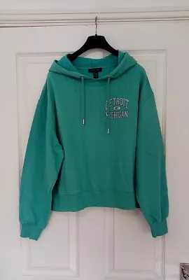 Buy New Look Green Cotton Blend Hoody Sweatshirt Size S 10-12  • 4.99£