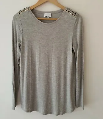 Buy Witchery Womens Size S Long Sleeve Grey Top With Decorative Shoulders • 6.20£