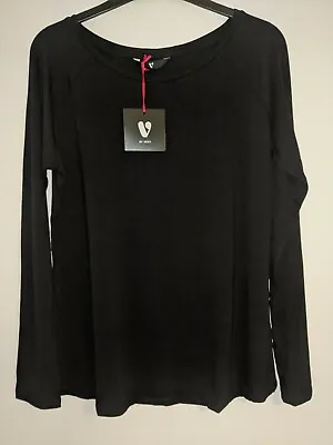 Buy Bnwt V By Very Black Raglan Long Sleeve T Shirt Size 14 • 7.99£