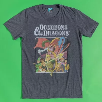Buy Dungeons And Dragons Cartoon Navy Marl T-Shirt : S,L • 19.99£