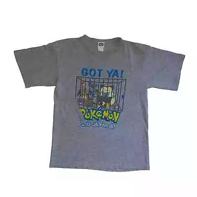 Buy Vintage 90s Pokemon Got Ya Youth XL Anime Video Game Gamefreak Nintendo T-shirt • 32.17£
