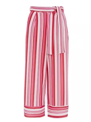 Buy Quiz Clothing - Pink/Red/White Stripe Culottes Trousers UK 10 Brand New • 16.50£