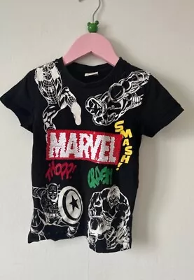 Buy Marvel Comics Black Superhero T-shirt Age 3-4 Years  • 3£