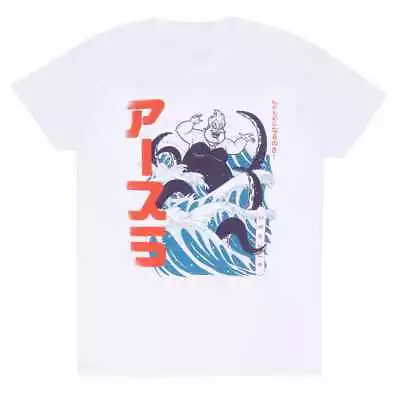Buy Little Mermaid - Ursula Waves Unisex White T-Shirt Ex Ex Large - XXL - K777z • 14.48£