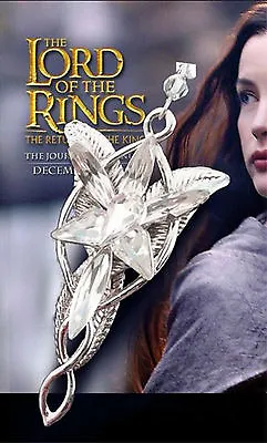 Buy The Lord Of The Rings Arwen Evenstar Necklace Elven Leaf Brooch Hobbit Cosplay • 6.49£