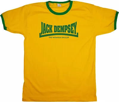 Buy Jack Dempsey The Manassa Mauler Ringer T-Shirt, Boxing Legend, All Sizes/Colours • 19.99£