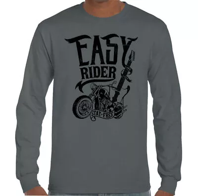 Buy Easy Rider Mens Biker T-Shirt Motorbike Motorcycle Electric Guitar Rock Music • 13.99£