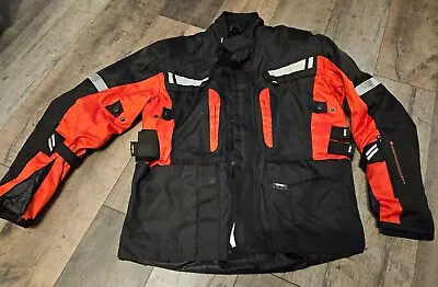 Buy Used Preowned Viper Red And Black Motorcycle Jacket Size 44 Xl With Armour • 30£
