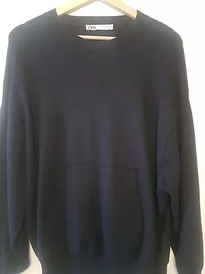 Buy  Navy Blue Pullover Jumper By Zara Womens Size M. • 10£