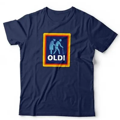 Buy Oldi Tshirt Unisex Funny Humour Joke Fathers Day Aldi Parody Old Birthday • 13.99£