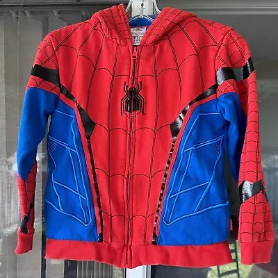 Buy Disney Marvel Spiderman Hoodie Jacket Age 9/10  Years Red And Blue • 14.20£