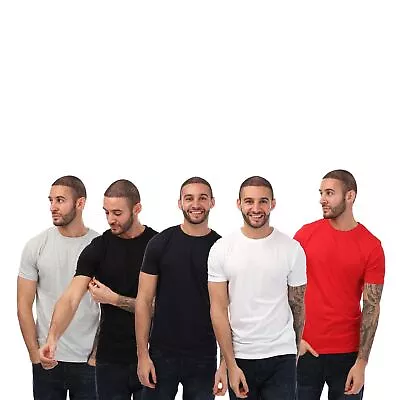 Buy Men's T-Shirts Duck And Cover Errington 5 Pack Cotton In Multicolour • 29.99£