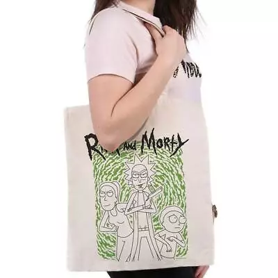Buy Rick And Morty Tote Bag Portal - Reusable Shopping Bag  (30cm X 45cm) • 9.99£