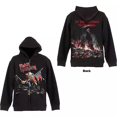 Buy Iron Maiden Unisex Zipped Hoodie: Scuffed Trooper (Back Print) OFFICIAL NEW  • 63.60£
