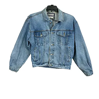Buy Fluid Blues Womens Vintage Jeans Jacket Blue Size Medium Trucker Denim Y2K Retro • 28.34£