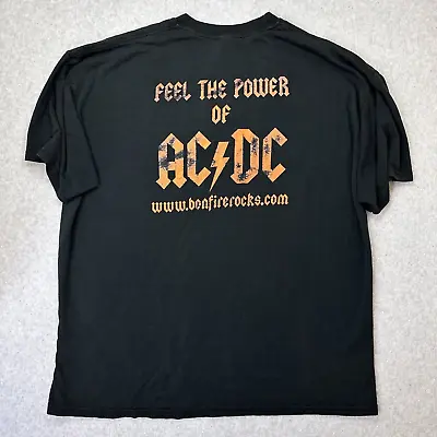 Buy Vintage AC/DC T Shirt Size XL Bonfire Album Rock Band Music ACDC Black Faded • 28.39£