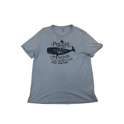 Buy Ralph Lauren Polo Whale Marine Outfitter Short Sleeve T-Shirt Light Blue Large • 19.99£