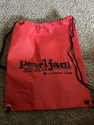Buy PEARL JAM 2008 Summer Tour Drawstring Backpack Concert Merch • 9.65£