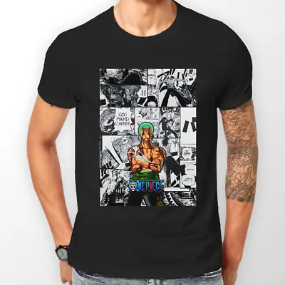 Buy Zoro One Piece Manga Strip Anime Pirate Unisex Tshirt T-Shirt Tee ALL SIZES • 17£