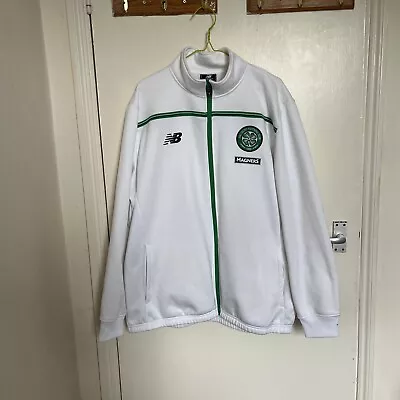 Buy Celtic Football New Balance Jacket Adults XXL Officially WHITE • 19.99£