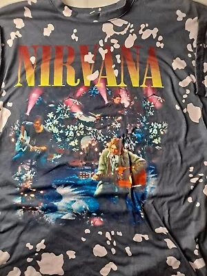 Buy Nirvana MTV Unplugged Live Performance Acid Wash Crop Top Size Extra Small • 28.90£