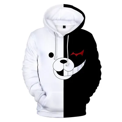 Buy Black And White Bear  Unisex Jacket Sweater Sweatshirt Hoodie • 25.33£