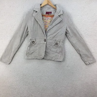 Buy Vanity Beige Luxury Corduroy Cotton Regular Jacket Women Size UK Small • 19.99£