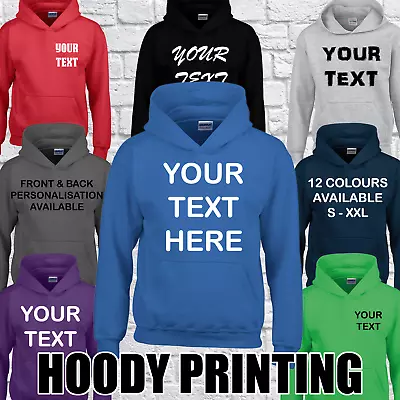 Buy Personalised Hoody Hoodie Custom Design Your Text Printed Stag Hen Do Unisex  • 19.99£