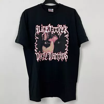 Buy Vintage 2005 Alice Cooper Dirty Diamonds Rare Band 00s Tour T-Shirt L 0506 • 5£