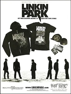 Buy Linkin Park 2006 Minutes To Midnight Tour Ad Hot Topic Clothing Advertisement • 3.86£