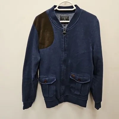 Buy Barbour Cardi Jacket Mens Cotton Blue Shooting Hunting Shoulder Patch Medium • 49.99£