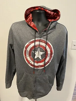 Buy Marvel Captain America Youth Size Medium 16 Full Zip Hoodie • 10.86£