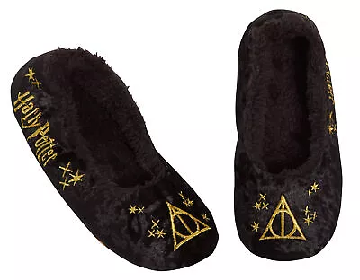 Buy Harry Potter Slippers For Womens Girls Deathly Hallows Ballet Pump Slipper Socks • 14.95£