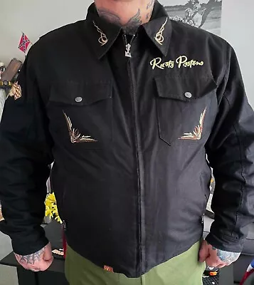 Buy Rusty Pistons Lined Embroidered Regular Mens Jacket Hot Rod Rockabilly Biker • 100£