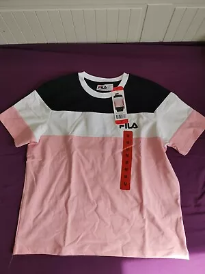 Buy FILA Women's Colour Blocks T Shirt, UK Size M • 14.99£