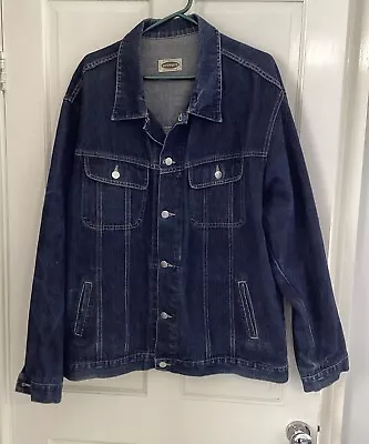 Buy Quinque Mens Blue Denim Jacket Chest 52 Inches XL • 10£