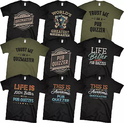 Buy Quizmaster Pub Quizzer T-shirts. Awesome & Funny Designs. Quiz Master Gift Idea • 14.99£