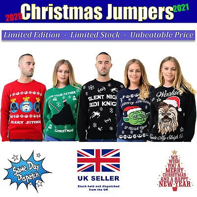 Buy New Star Wars Christmas Xmas Jumper Unisex Men Women Ladies Knitted 2020 Sweater • 15.49£