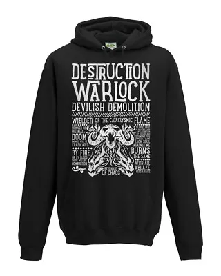 Buy World Of Warcraft / RPG Inspired DESTRUCTION WARLOCK Hoodie - Unisex / Mens • 39.99£