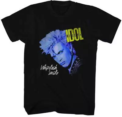 Buy Billy Idol Whiplash Smile Blue Bust Photo Adult T Shirt Punk Rock Music Merch • 40.39£