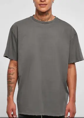 Buy Urban Classics Men's Oversized Distressed Tee T-Shirt, Charcoal, L • 14.99£