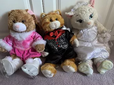 Buy Build A Bear X 3 Bears Ginger Tabby Cat, White Aristocat & Brown Rabbit FREEPOST • 14.50£