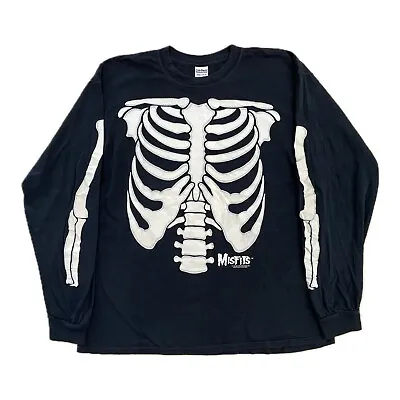 Buy 1997 Misfits Glow In The Dark Skeleton Long Sleeve Shirt Size XL. Danzig Samhain • 119.99£
