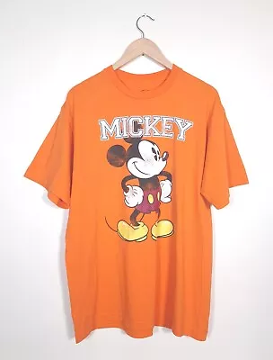 Buy Mickey Mouse T Shirt Disney Orange Mens Large • 20£